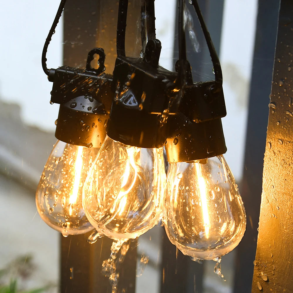 GUIRNALDAS SOLARES LED Y ELECTRICA (10 MT Y 20 FOCOS ) ILUMINA TU HOGAR SIN GASTAR ENERGIA