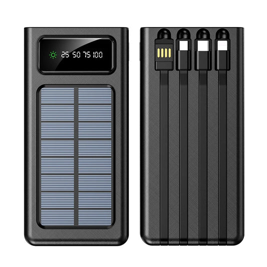CARGADOR PORTATIL Power Bank SOLAR 4 EN 1 |18000 mAh + Linterna + Panel Solar