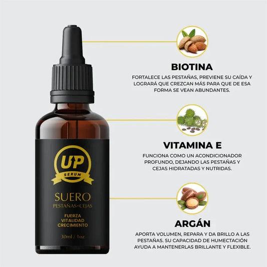 SERUM UP PRO® Alargamiento de pestañas y cejas /Llevate un set de 9 PARCHES DE COLÁGENO CON 50% de DESCUENTO