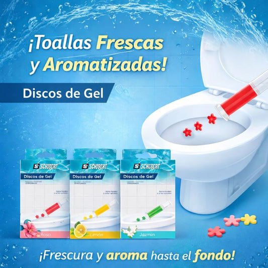 2 x 1 Espuma limpiadora de baños y duchas | Discos de Gel Aromáticos para Inodoro