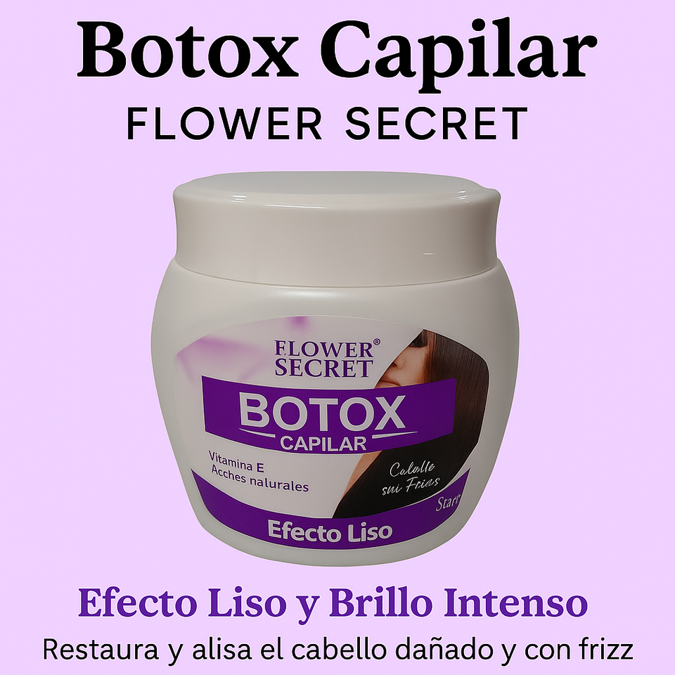 Botox Capilar Flower Secret 500ml – Cabello Liso y Sin Frizz