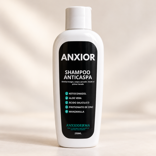 Shampoo ANXIOR -Tratamiento Intensivo de Alta Potencia Para la caspa severa,  Dermatitis Seborreica y Psoriasis