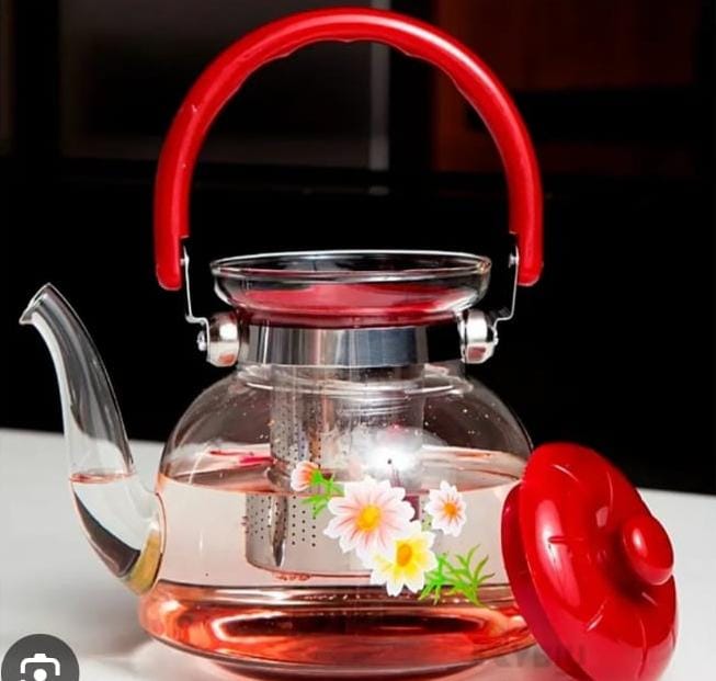 Tetera de Vidrio Pyrex para Infusiones – 1400 ml | Apta para Cocina a Gas