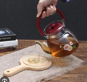 Tetera de Vidrio Pyrex para Infusiones – 1400 ml | Apta para Cocina a Gas