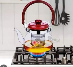 Tetera de Vidrio Pyrex para Infusiones – 1400 ml | Apta para Cocina a Gas