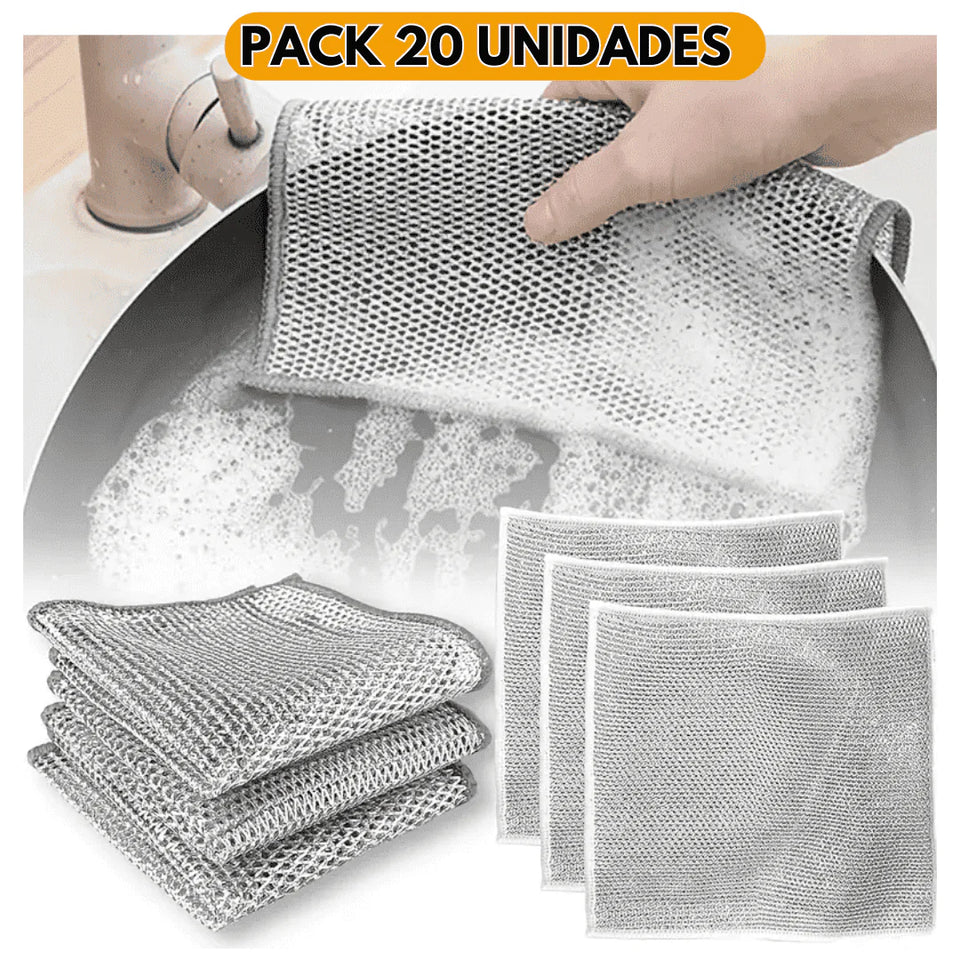 PAÑOS  METALICO ANTIADHERENTE ( PACK 20 UNIDADES)