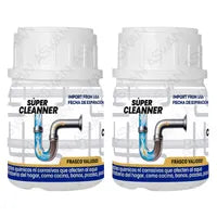 Desatorador de Tuberías en Polvo – Super Cleanner (Pack de 2 unidades)